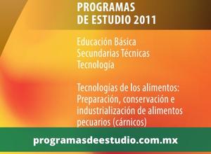 Descargar programa de estudios 2011 secundaria preparación, conservación e industrialización de alimentos pecuarios (cárnicos) PDF