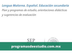 Descargar programa de estudio 2017 secundaria español PDF